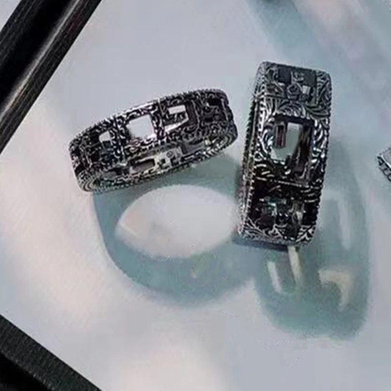 1:1 Square Europe And The Retro Style Hot Fashion 925 Sterling Silver Rings Original Genuine Jewelry Valentines Gift 
1:1 Square Europe And The Retro Style Hot Fashion 925 Sterling Silver Rings Original Genuine Jewelry Valentines Gift