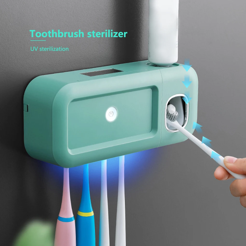 

Держатель для зубной пасты и для зубной щетки для солнечной энергии Ванная комната для хранения зубных щеток коробка настенный дозатор зуб...