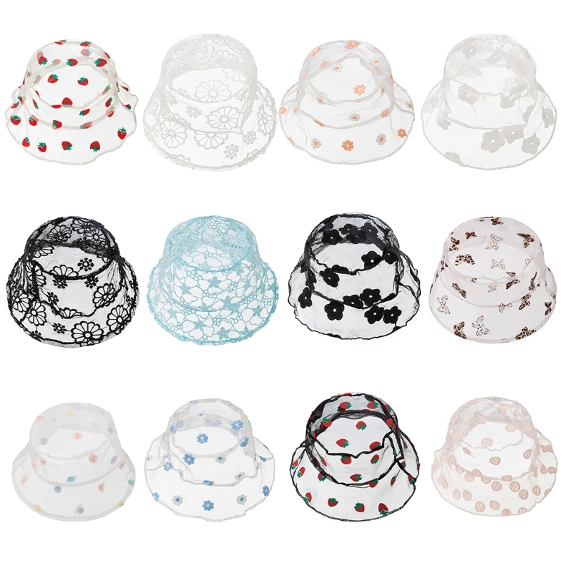 Infant Baby Summer Transparent Mesh Lace Bucket Hat Sweet Floral Embroidered Wide Brim Flat Top Breathable Fisherman Cap
Infant Baby Summer Transparent Mesh Lace Bucket Hat Sweet Floral Embroidered Wide Brim Flat Top Breathable Fisherman Cap
