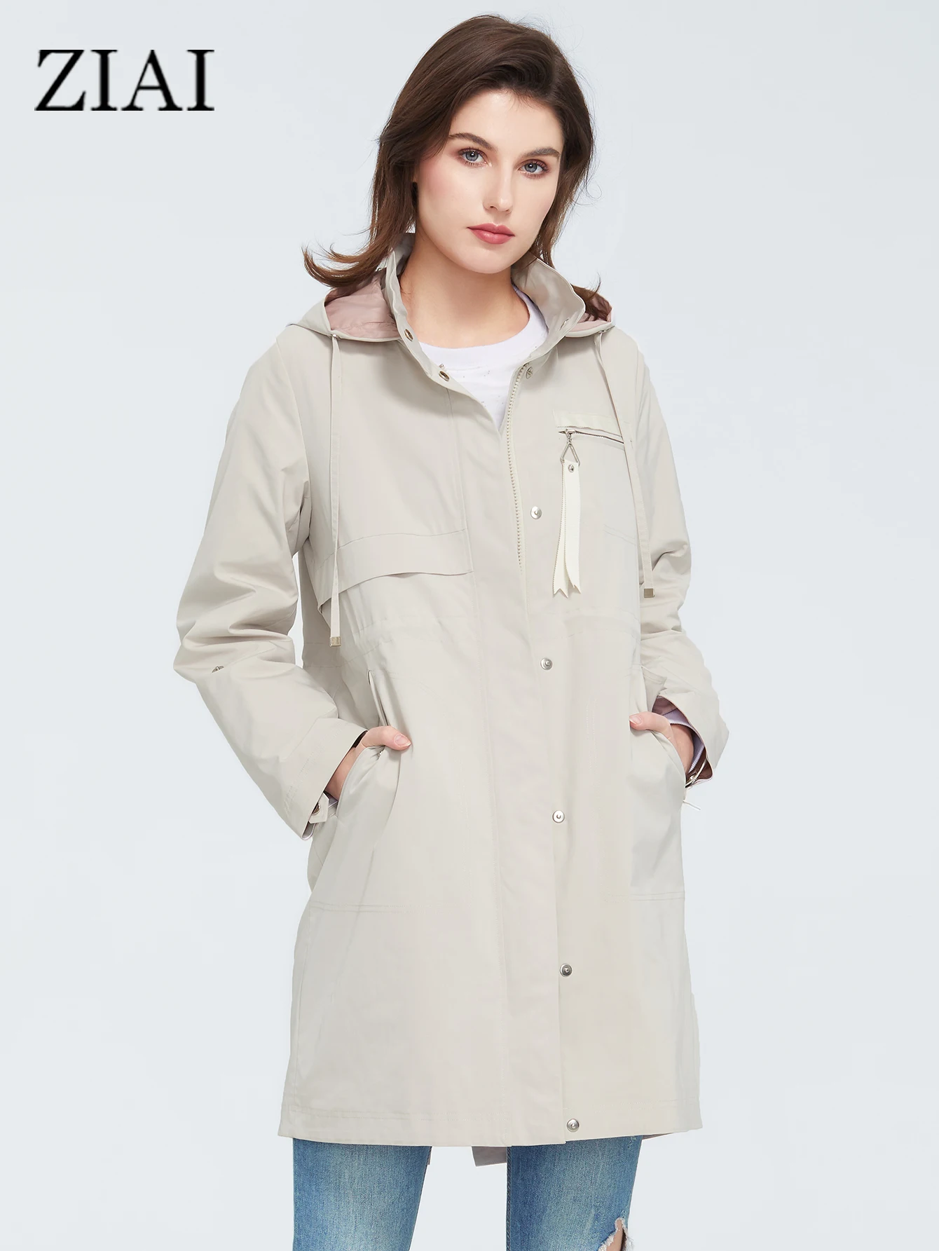 Тренчкот ZIAI Женский, длинный, на молнии, ветрозащитный, 3 цвета, на весну, 2020, размера плюс
Тренчкот ZIAI Женский, длинный, на молнии, ветрозащитный, 3 цвета, на весну, 2020, размера плюс