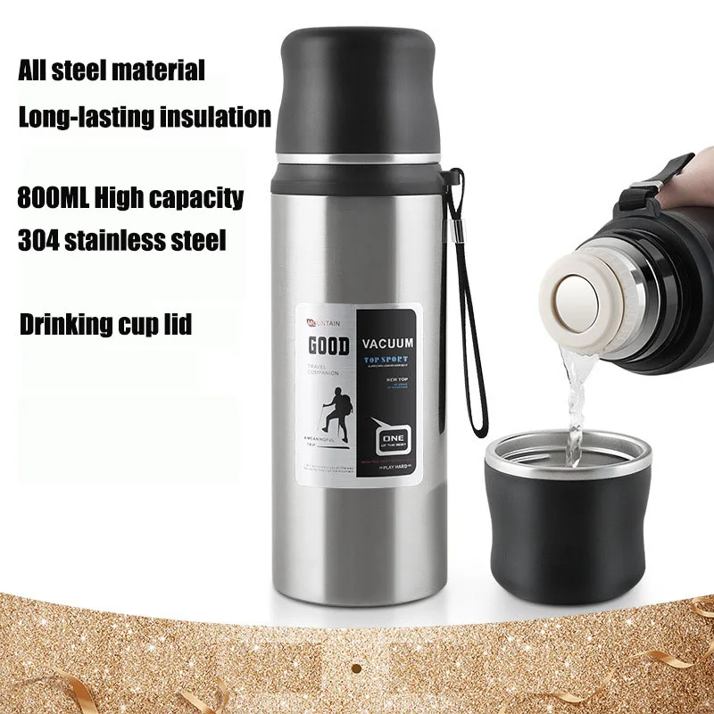 Large-capacity All-steel 304 Stainless Steel Insulation Cup Water Cup Outdoor Portable Sports Kettle Thermos Cute Water Bottle 
Large-capacity All-steel 304 Stainless Steel Insulation Cup Water Cup Outdoor Portable Sports Kettle Thermos Cute Water Bottle