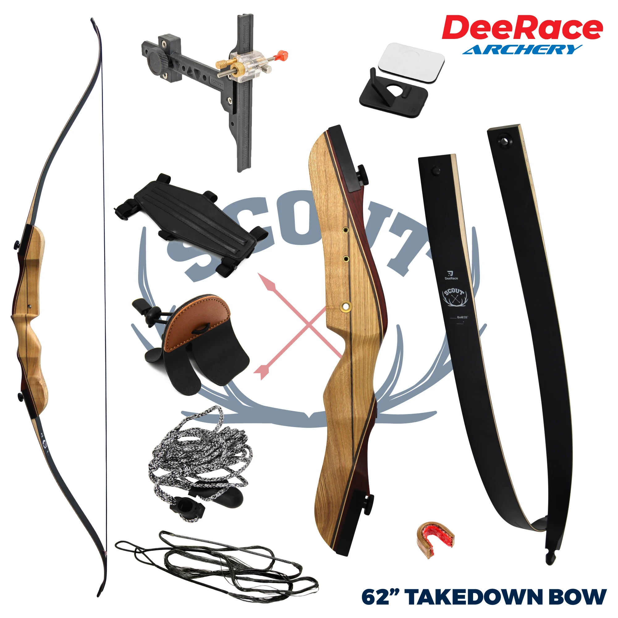 Recurve Bow Takedown Bow 62" Traditional Hunting Bow Archery Training Bow With Archery Accessories Left Right Hand 25-40lbs
Recurve Bow Takedown Bow 62" Traditional Hunting Bow Archery Training Bow With Archery Accessories Left Right Hand 25-40lbs