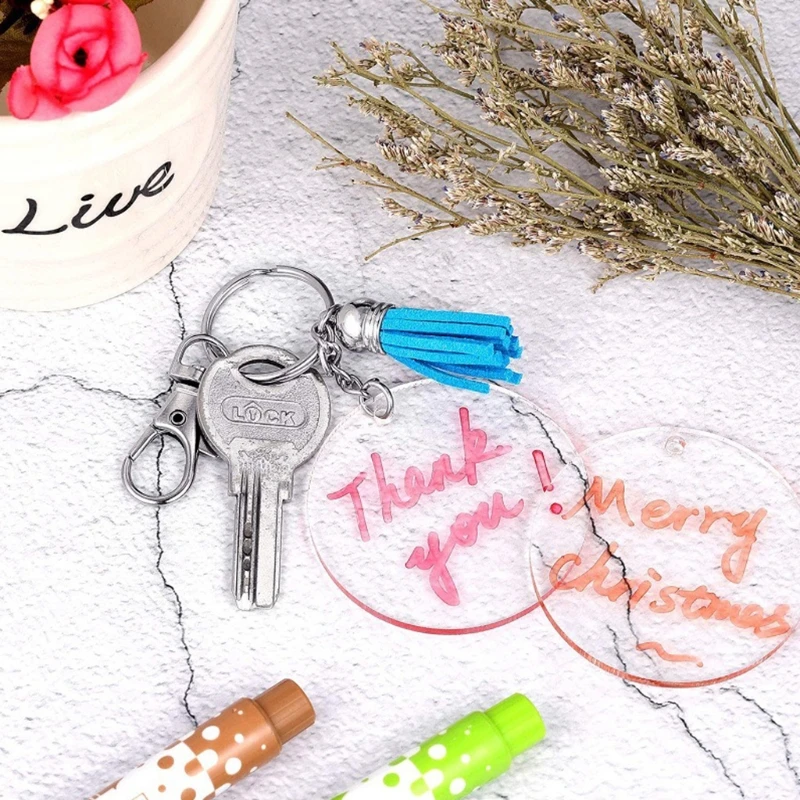 120 Pcs/Set Colorful Tassel Pendants Acrylic Keychain Blanks Transparent Round Discs Circles for DIY Crafts Jewelry Earrings
120 Pcs/Set Colorful Tassel Pendants Acrylic Keychain Blanks Transparent Round Discs Circles for DIY Crafts Jewelry Earrings