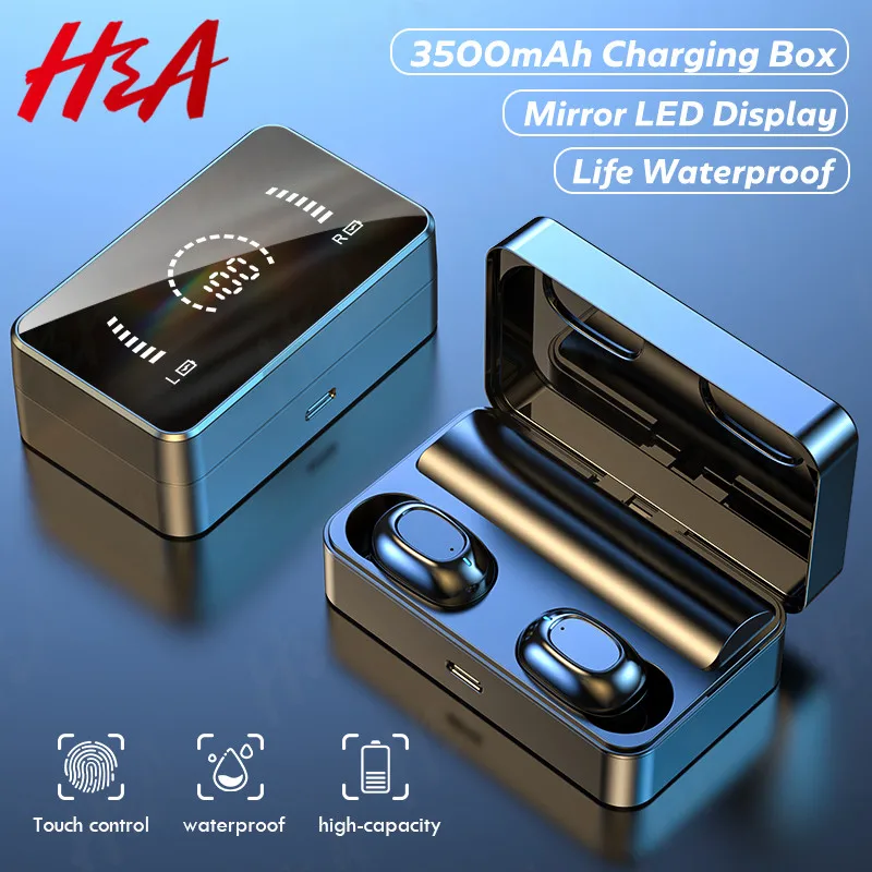 RYWER Bluetooth 5.0 Earphones Wireless Headphone 3500mAh Charging Box 9D Stereo Sports Waterproof Earbuds Headsets With
RYWER Bluetooth 5.0 Earphones Wireless Headphone 3500mAh Charging Box 9D Stereo Sports Waterproof Earbuds Headsets With