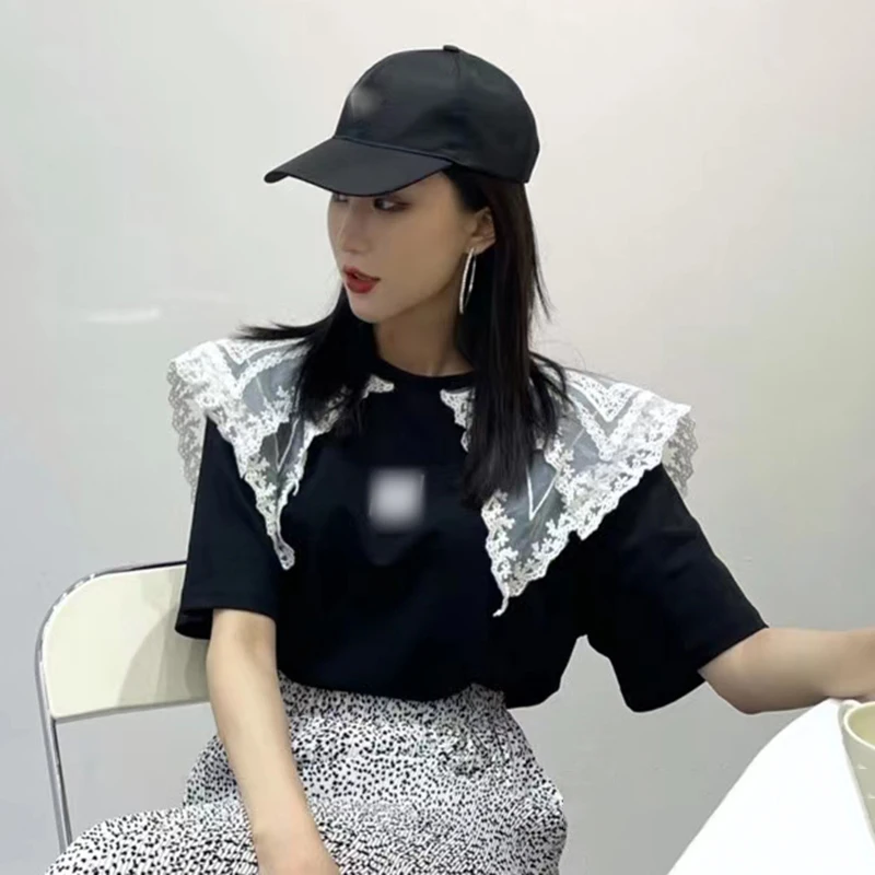 GALCAUR Yellow Patchwork T Shirt For Women O Neck Short Sleeve Lace Loose Casual Solid T Shirts Female Clothing 2021 Summer Tide
GALCAUR Yellow Patchwork T Shirt For Women O Neck Short Sleeve Lace Loose Casual Solid T Shirts Female Clothing 2021 Summer Tide