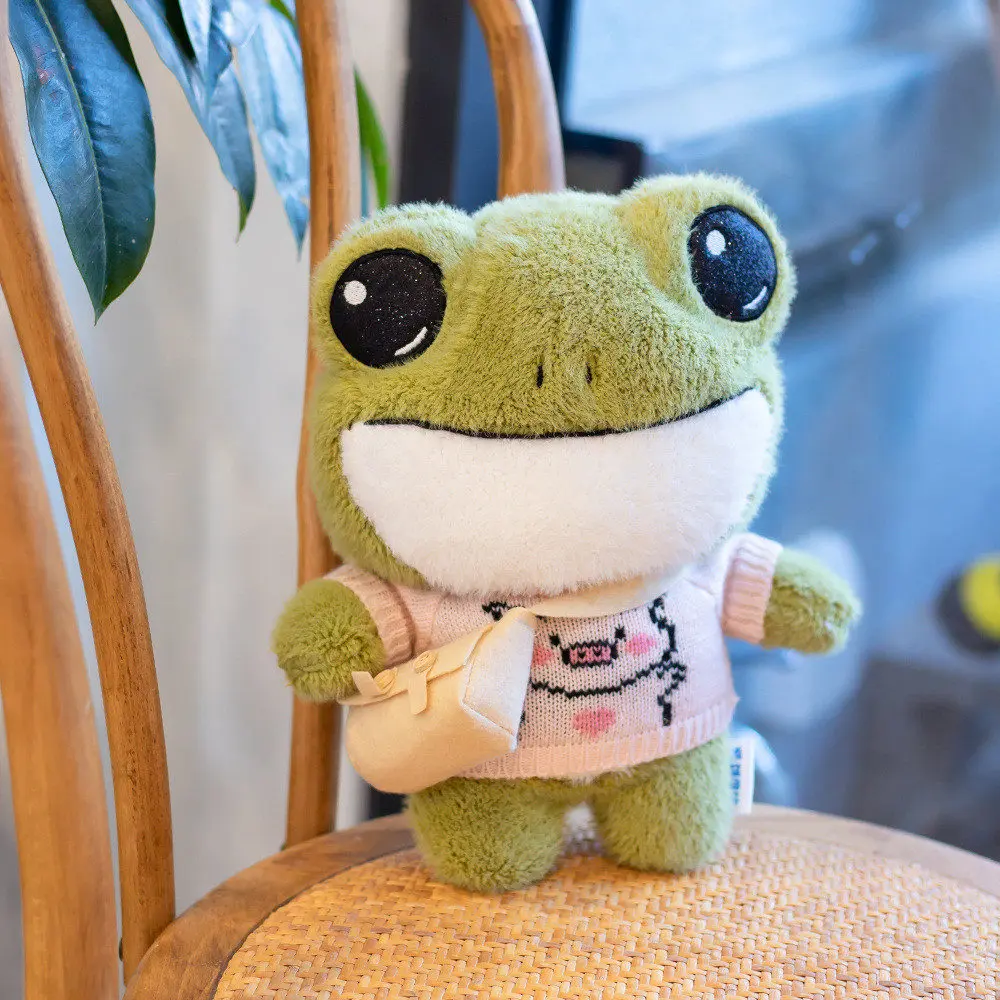 1pc 29cm Cute Big Eyes Frog Plush Toy Stuffed Animals Soft Sweater Crossbody Bag Kid Birthday Christmas Gift for Girls Boys Xmas
1pc 29cm Cute Big Eyes Frog Plush Toy Stuffed Animals Soft Sweater Crossbody Bag Kid Birthday Christmas Gift for Girls Boys Xmas