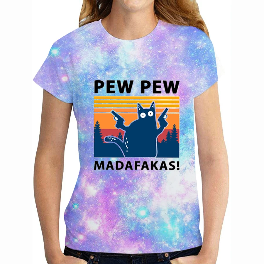 New Pew Pew Madafakas 3D Starry Sky Print T-shirts Women/Men Summer Graphic Tee Funny T Shirts Loose O-Neck Harajuku Couple Tops
New Pew Pew Madafakas 3D Starry Sky Print T-shirts Women/Men Summer Graphic Tee Funny T Shirts Loose O-Neck Harajuku Couple Tops