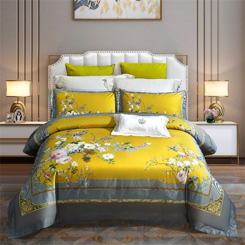 100S Luxury Egypt Cotton Sanding Flowers Printed Bedding Set Warm Soft Duvet Cover Bed Sheet Pillowcases Queen King Size 4Pcs
100S Luxury Egypt Cotton Sanding Flowers Printed Bedding Set Warm Soft Duvet Cover Bed Sheet Pillowcases Queen King Size 4Pcs