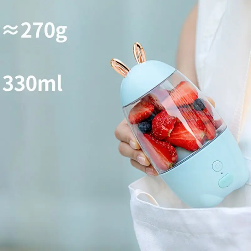 330ml Portable Mini USB Rechargeable Electric Juicer Bottle Cup Fruit Blender Mixer Rabbit Shape H05F 
330ml Portable Mini USB Rechargeable Electric Juicer Bottle Cup Fruit Blender Mixer Rabbit Shape H05F