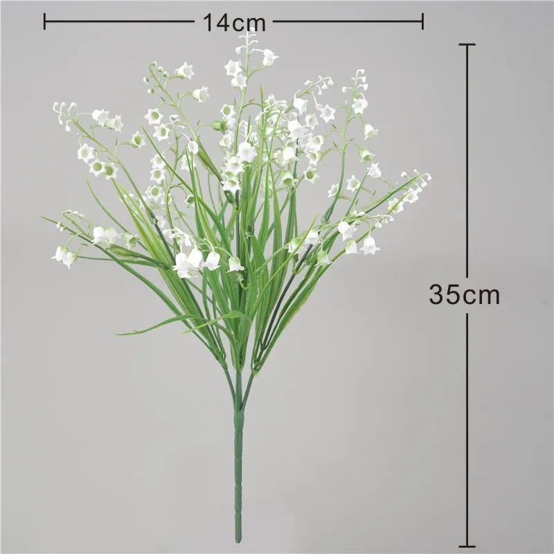 Artificial Flowers Lily of the Valley 1 Bouquet Fake Plastic Lily Flower Bridal Bouquet Wedding Party Decor Flores Artificiales
Artificial Flowers Lily of the Valley 1 Bouquet Fake Plastic Lily Flower Bridal Bouquet Wedding Party Decor Flores Artificiales