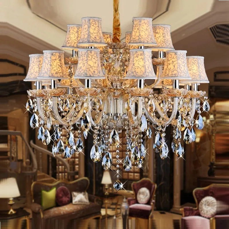 

Modern Lustre Cognic Crystal Chandeliers 6/8/10/12/15/18 Arms Optional Lustres De Cristal Chandelier LED With Lampshade