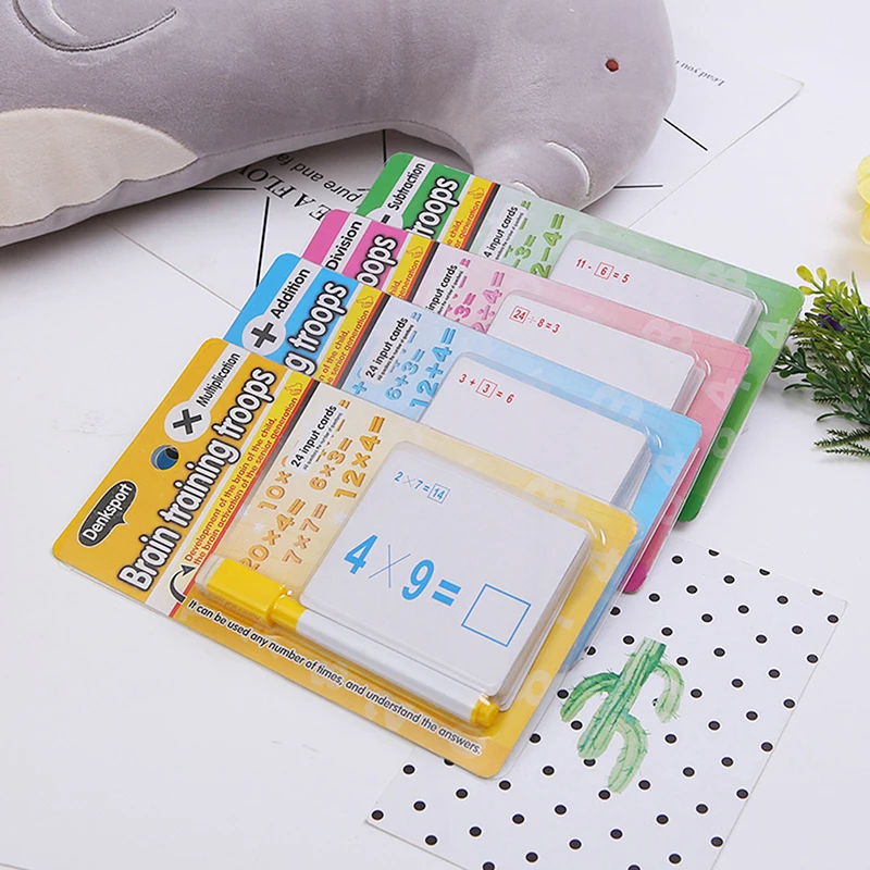 24Pcs Baby Montessori Educational Math Learning Cards Toys Addition Subtraction Multiplication Division Arithmetic Card With Pen
24Pcs Baby Montessori Educational Math Learning Cards Toys Addition Subtraction Multiplication Division Arithmetic Card With Pen