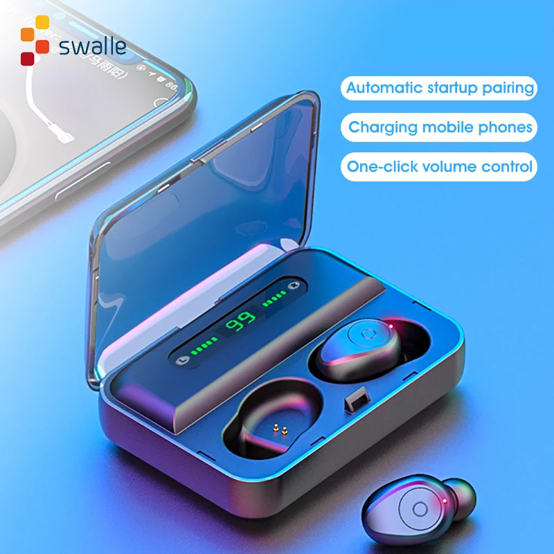 Спортивные наушники Swalle TWS с сенсорным управлением, стереонаушники, гарнитура, беспроводные наушники Bluetooth5.0, наушники светодиодный ным дис...
Спортивные наушники Swalle TWS с сенсорным управлением, стереонаушники, гарнитура, беспроводные наушники Bluetooth5.0, наушники светодиодный ным дис...