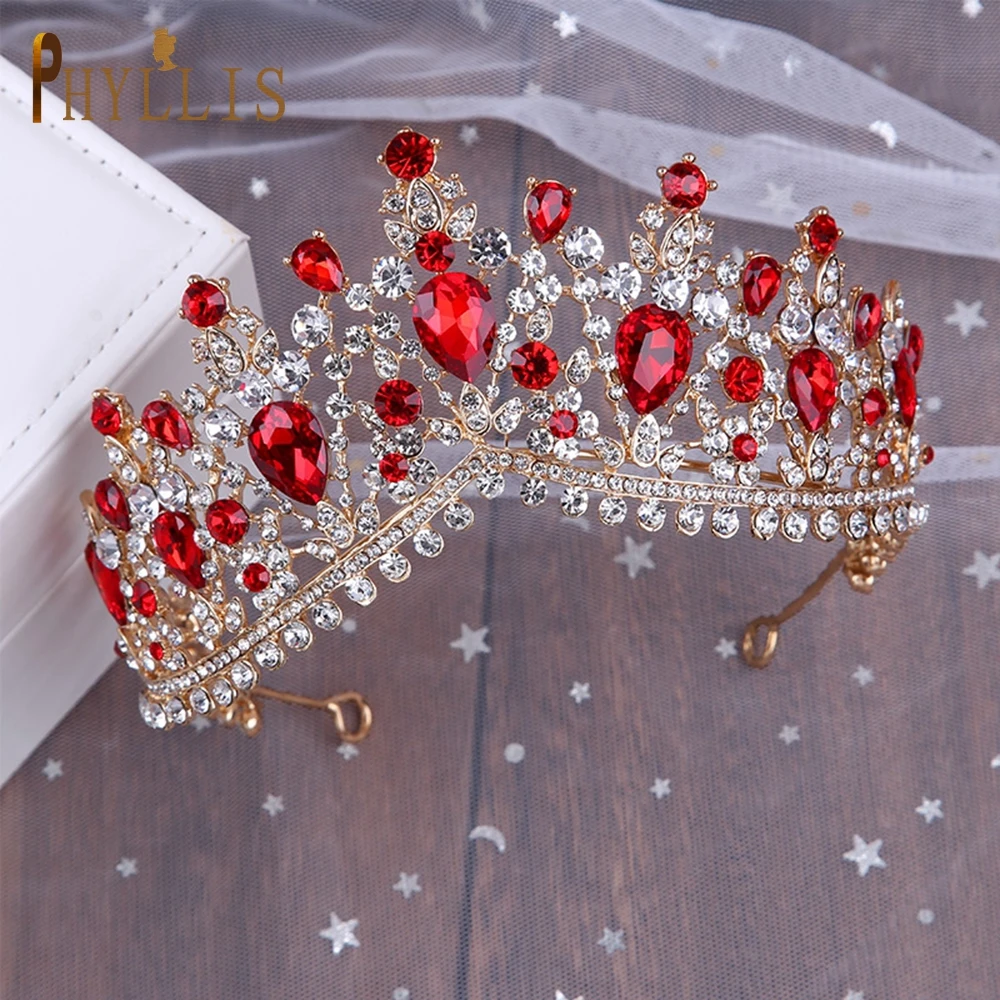 A46 Red Rhinestone Bridal Crown Vintage Baroque Headband Crystal Women Tiara Pageant Headpiece Headwear Wedding Hair Accessories
A46 Red Rhinestone Bridal Crown Vintage Baroque Headband Crystal Women Tiara Pageant Headpiece Headwear Wedding Hair Accessories