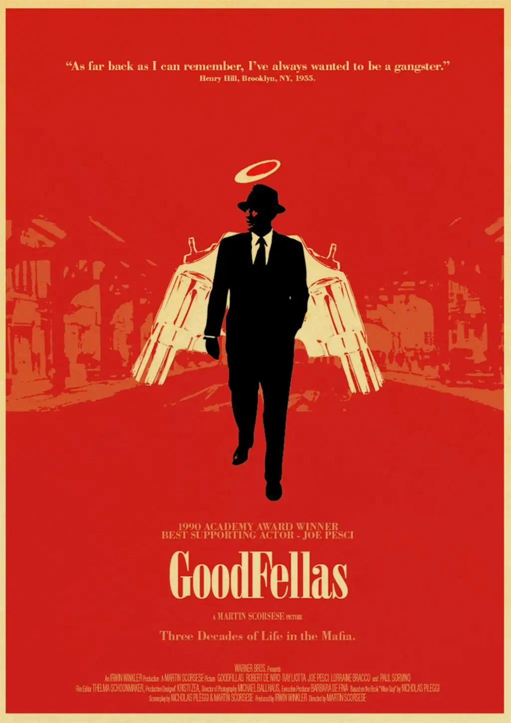 Movie Poster Goodfellas Retro Poster Prints High Quality Wall Stickers For Living Room Home Decoration
Movie Poster Goodfellas Retro Poster Prints High Quality Wall Stickers For Living Room Home Decoration
