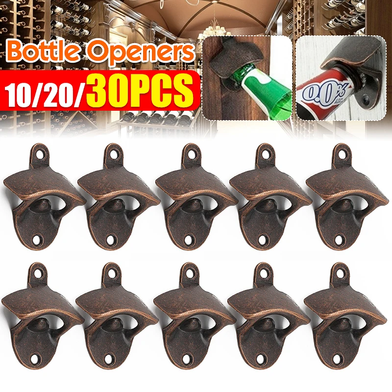 NEW NEW 30 20 10 Pack Bottle Opener Wall Mounted Rustic Beer Opener Set Vintage Look with Mounting Screws for Kitchen Cafe Bars
NEW NEW 30 20 10 Pack Bottle Opener Wall Mounted Rustic Beer Opener Set Vintage Look with Mounting Screws for Kitchen Cafe Bars