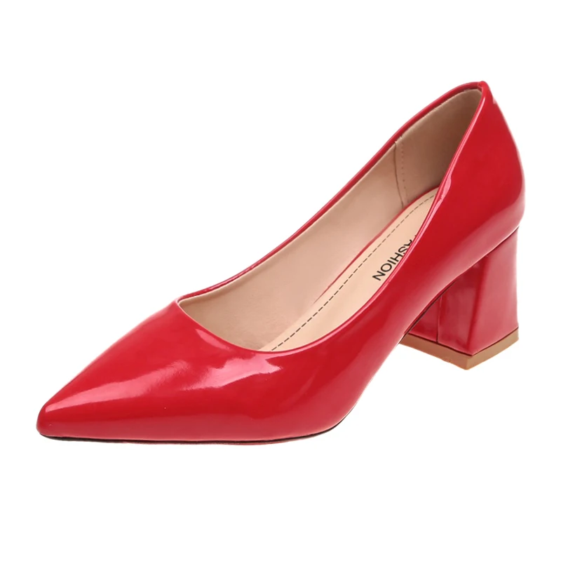 Elegant Womens Shoes 2019 New Patent Leather Shallow Mouth Black Work Single Shoes Square Heel Pointed High Heels Simple Pumps
Elegant Womens Shoes 2019 New Patent Leather Shallow Mouth Black Work Single Shoes Square Heel Pointed High Heels Simple Pumps
