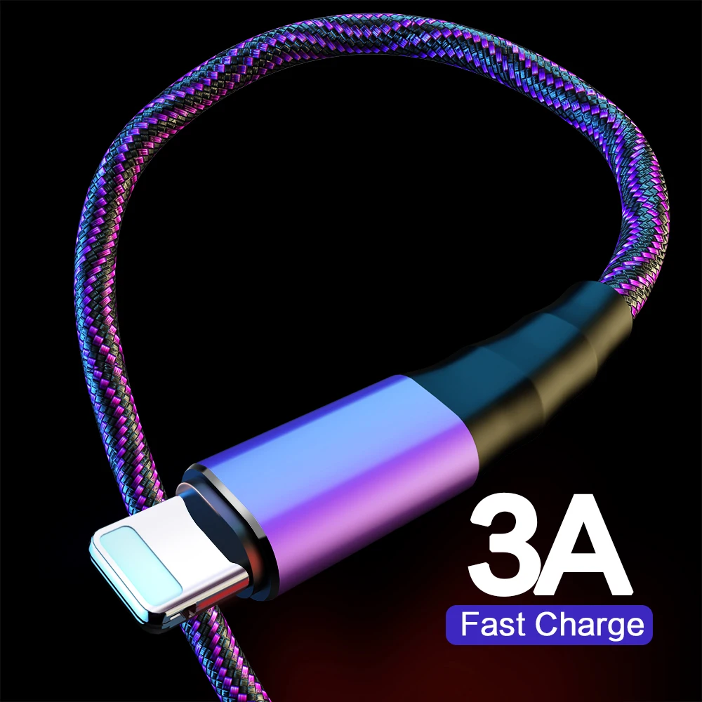 USB кабель 3A кабели для быстрой зарядки мобильного телефона передачи данных 1 8 м