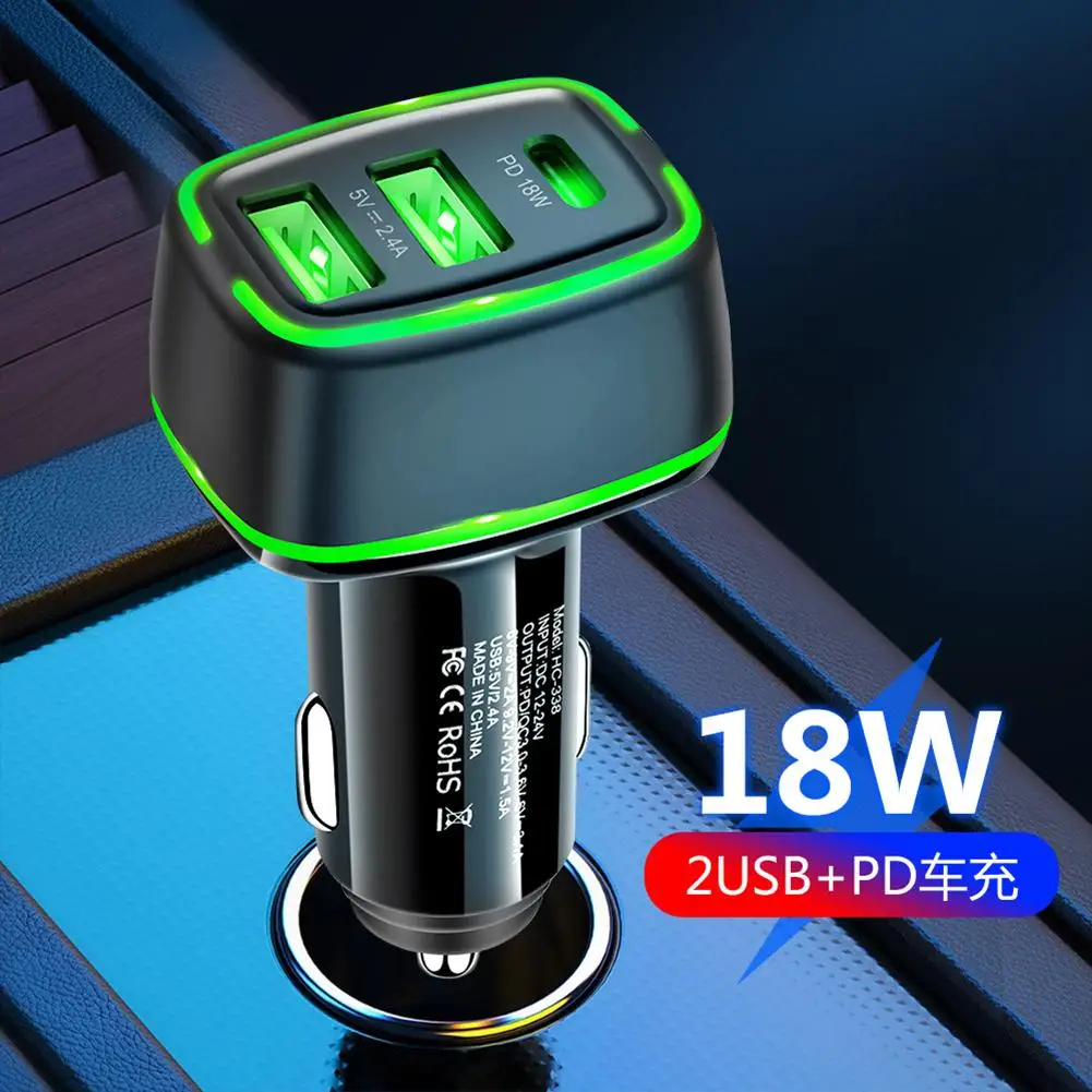 Universal 18W USB Car Charger Quick Charge Qc3.0+pd Type C Mobile Phone Cigarette Lighter Overcharge Overheating Car Charger
Universal 18W USB Car Charger Quick Charge Qc3.0+pd Type C Mobile Phone Cigarette Lighter Overcharge Overheating Car Charger