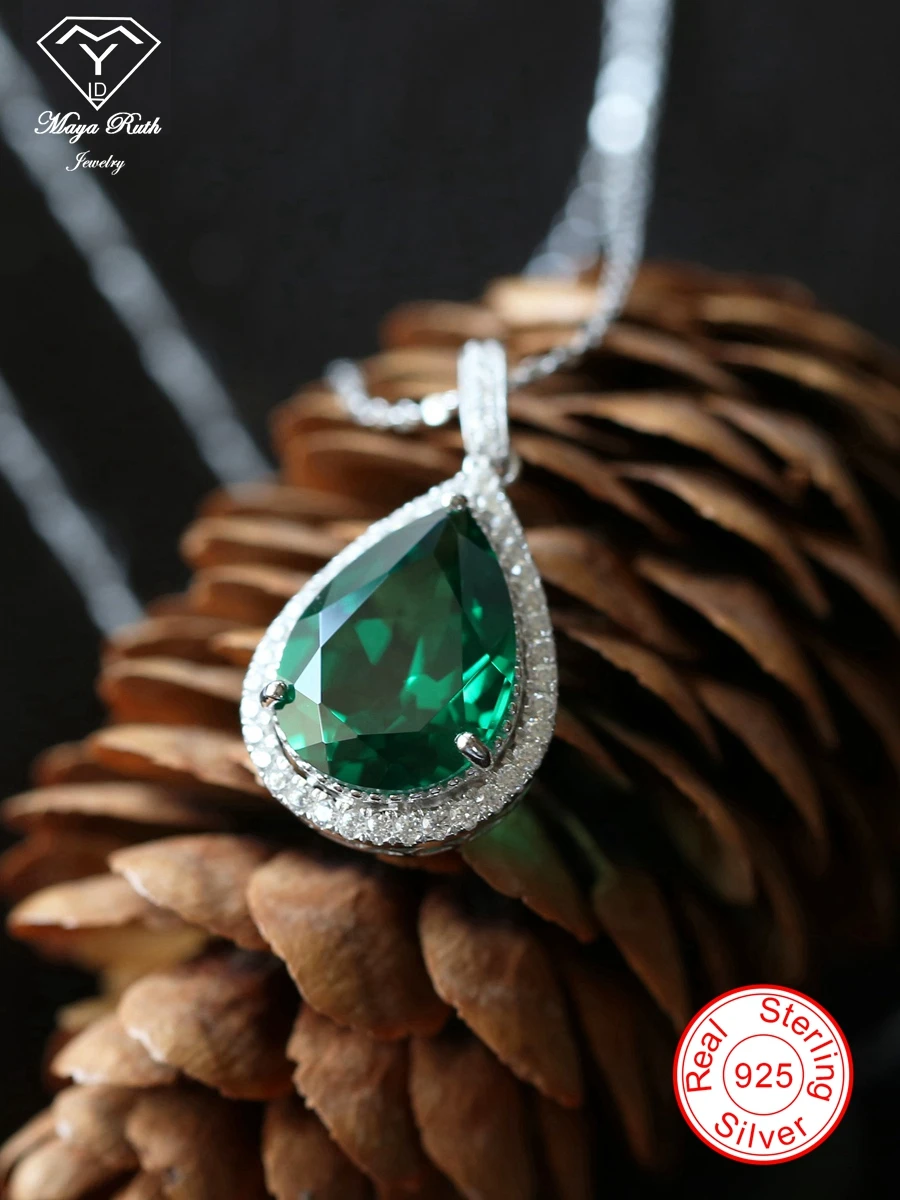 Created Emerald Gemstone Pendant Real 925 Sterling Silver Party for Women Anniversary Gifts Sparkling Aesthetic Female Necklace
Created Emerald Gemstone Pendant Real 925 Sterling Silver Party for Women Anniversary Gifts Sparkling Aesthetic Female Necklace