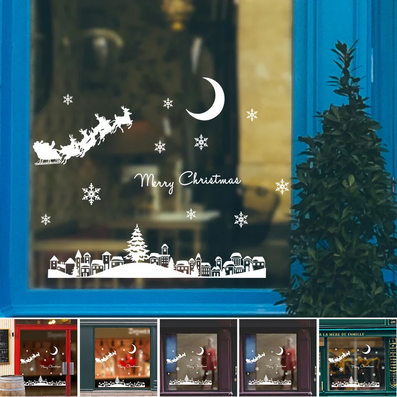 Christmas New Year Wall Stickers Santa Moonlight Town Waterproof Glass Stickers Casement Shop Display Christmas Decorations 2022
Christmas New Year Wall Stickers Santa Moonlight Town Waterproof Glass Stickers Casement Shop Display Christmas Decorations 2022