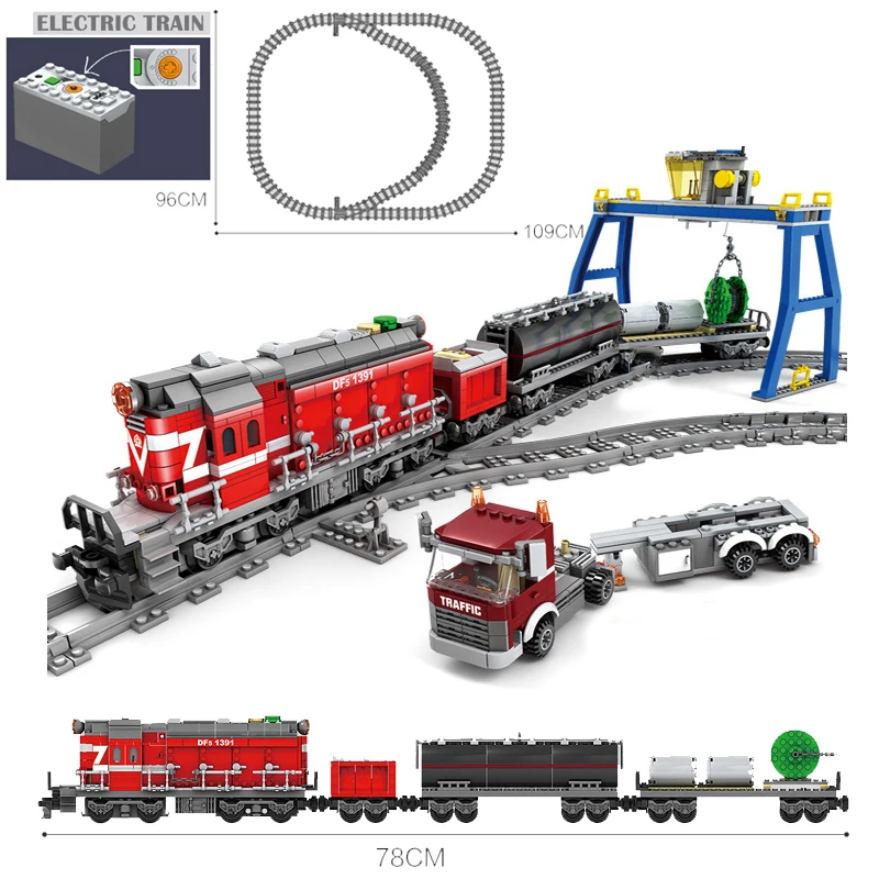 MOC 1464pcs High-Tech Battery Powered Electric Classic City Train Rail Building Blocks Bricks Toys For kids gifts
MOC 1464pcs High-Tech Battery Powered Electric Classic City Train Rail Building Blocks Bricks Toys For kids gifts
