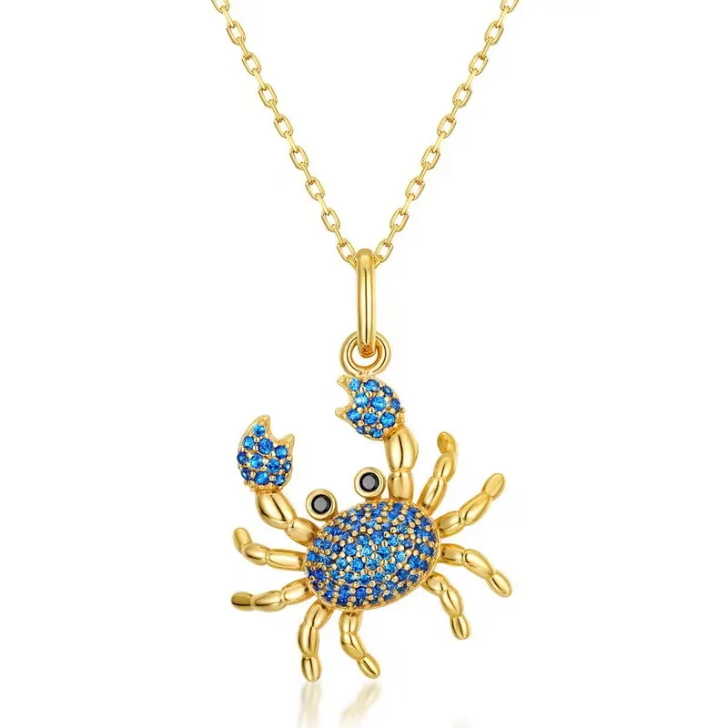 LY 925 Sterling Silver AAAAA+ Cubic Zircon 9K Gold Korean Style Elegant Crab Animal Original Necklace For Women Fine Jewelry
LY 925 Sterling Silver AAAAA+ Cubic Zircon 9K Gold Korean Style Elegant Crab Animal Original Necklace For Women Fine Jewelry