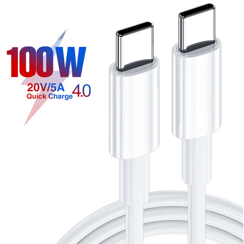 100W Phone Cable For Samsung S20 S21 PD USB C To USB Type C Fast Charger Cord Xiaomi Redmi Note 10 Huawei P40 Macbook Accessorie
100W Phone Cable For Samsung S20 S21 PD USB C To USB Type C Fast Charger Cord Xiaomi Redmi Note 10 Huawei P40 Macbook Accessorie