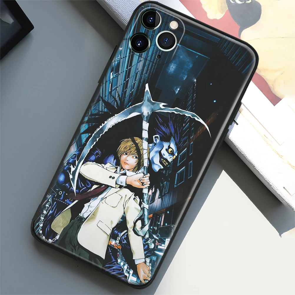 Мягкий силиконовый стеклянный чехол с аниме Death Note для IPhone SE 6 7 8 Plus X Xr Xs 11 12 13 Mini Pro