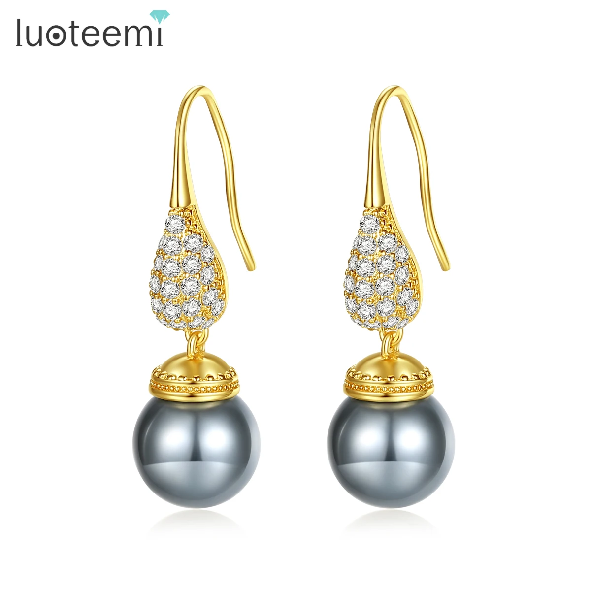 LUOTEEMI Imitation Pearls Drop Earrings for Women Cubic Zircon Fashion Elegant Jewelry Dating Party Boucle D'Oreille Femme Gifts
LUOTEEMI Imitation Pearls Drop Earrings for Women Cubic Zircon Fashion Elegant Jewelry Dating Party Boucle D'Oreille Femme Gifts
