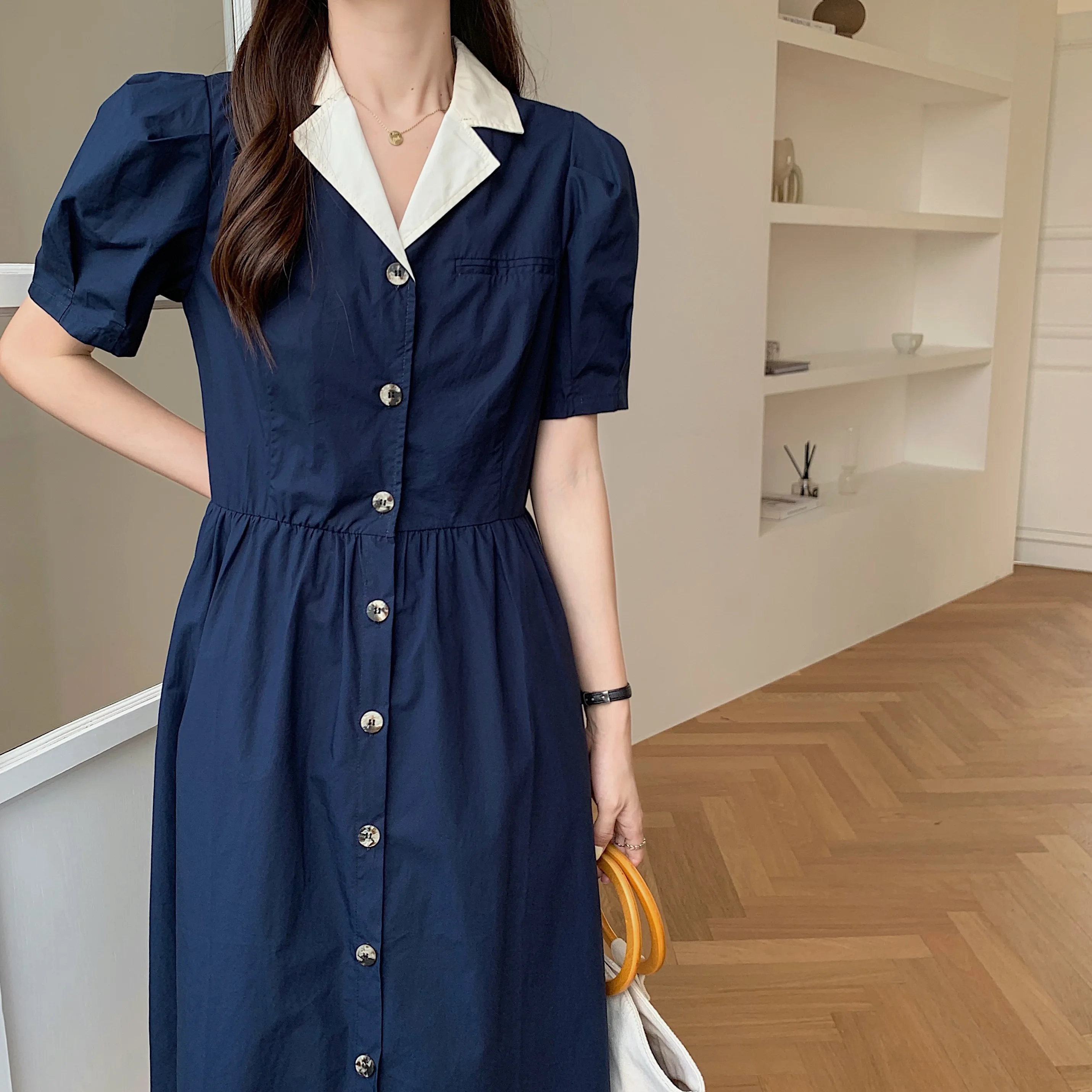 Alien Kitty Blue Retro A-Line Femme Chic Shirts Dress New Arrival Stylish Loose Office Lady Streetwear Long Dresses Vestidos
Alien Kitty Blue Retro A-Line Femme Chic Shirts Dress New Arrival Stylish Loose Office Lady Streetwear Long Dresses Vestidos