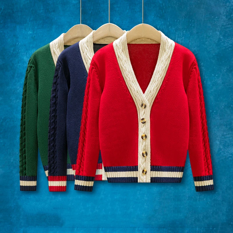 Kids Cardigan Korean Fashion Knitted Cotton Sweater for Boys Autumn Winter Long Sleeve V-neck Casual Knitwear Coats Girls Tops
Kids Cardigan Korean Fashion Knitted Cotton Sweater for Boys Autumn Winter Long Sleeve V-neck Casual Knitwear Coats Girls Tops