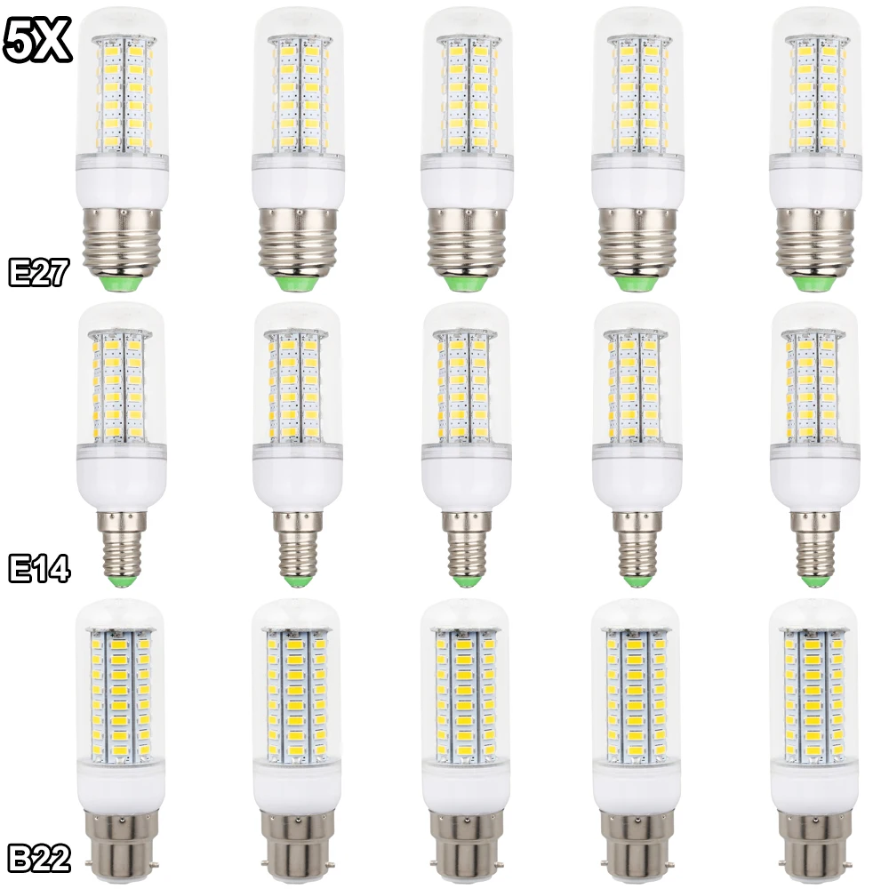 5 шт. 5 Вт 7 Вт 9 Вт 12 Вт 15 Вт 25 Вт светодиодсветодиодный лампы-Кукуруза E27 E14 B22 G9 GU10 ампула с винтовым основанием 5730 SMD для дома, спальни, настольные лампы 220 В
5 шт. 5 Вт 7 Вт 9 Вт 12 Вт 15 Вт 25 Вт светодиодсветодиодный лампы-Кукуруза E27 E14 B22 G9 GU10 ампула с винтовым основанием 5730 SMD для дома, спальни, настольные лампы 220 В