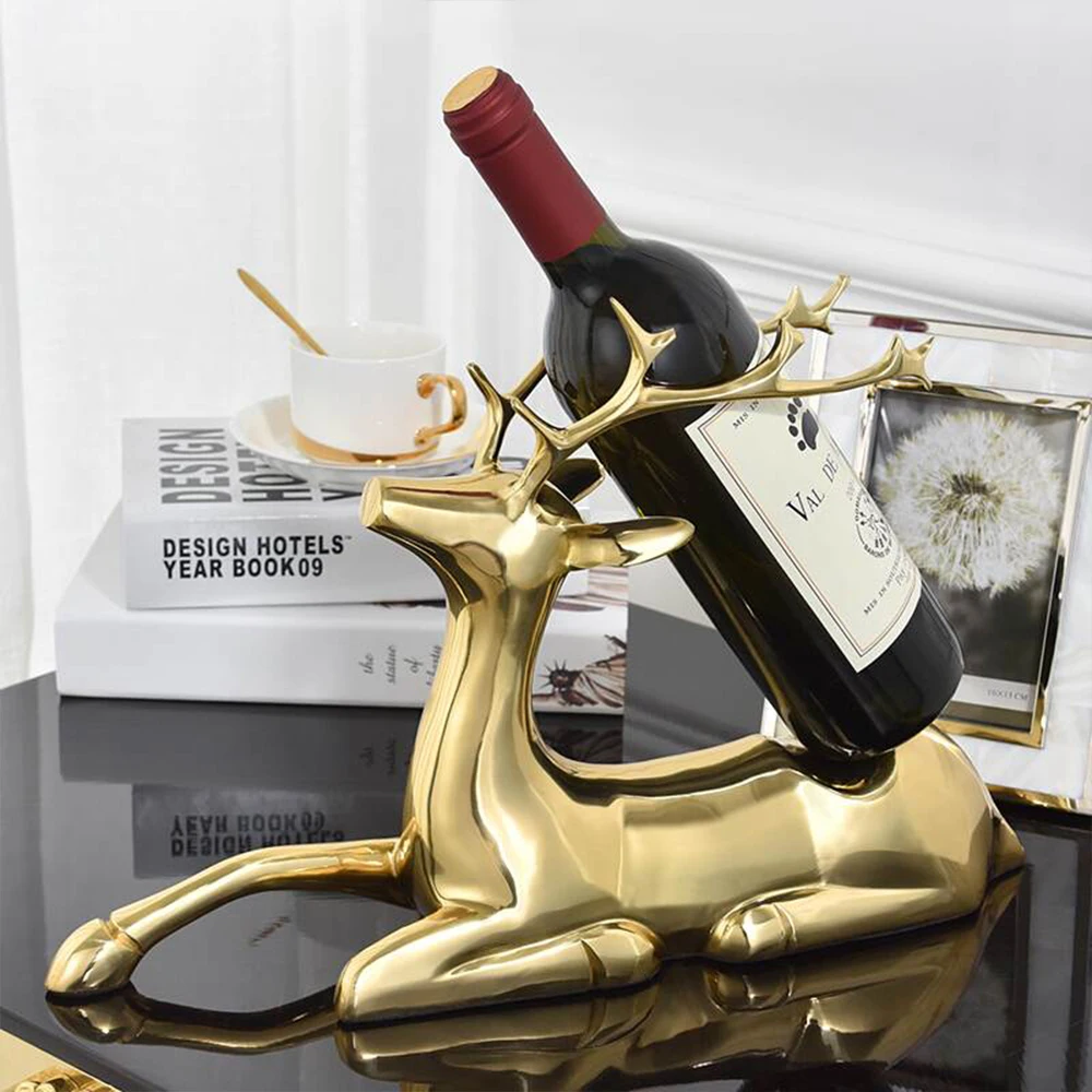 Gold Deer Statue Home Decor Christmas Figurines Premium Wine Bottle Holder Luxury Brass Decoration Modern Dinning Table Elk
Gold Deer Statue Home Decor Christmas Figurines Premium Wine Bottle Holder Luxury Brass Decoration Modern Dinning Table Elk