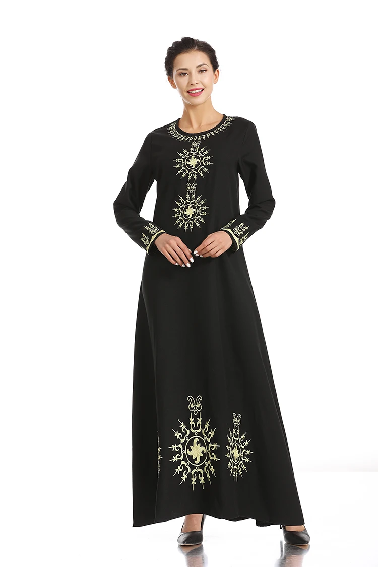 Autumn Women Long Sleeve Embroidery Dress Dubai Muslim Abaya Moroccan Femme Islamic Kaftan Robe Ramadan Gown VKDR1779 
Autumn Women Long Sleeve Embroidery Dress Dubai Muslim Abaya Moroccan Femme Islamic Kaftan Robe Ramadan Gown VKDR1779