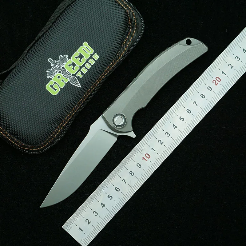 Green Thorn Overkill D2 Steel Titanium Alloy Handle Folding Knife Outdoor Camping Survival Kitchen Fruit Knife EDC Utility Knife
Green Thorn Overkill D2 Steel Titanium Alloy Handle Folding Knife Outdoor Camping Survival Kitchen Fruit Knife EDC Utility Knife