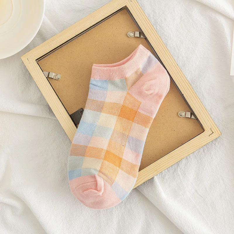 10pairs/lot Plaid Japanese Cute Boat Cotton Spring Summer College Style Shallow Mouth Socks Women Set Art Lattice Color Matching
10pairs/lot Plaid Japanese Cute Boat Cotton Spring Summer College Style Shallow Mouth Socks Women Set Art Lattice Color Matching