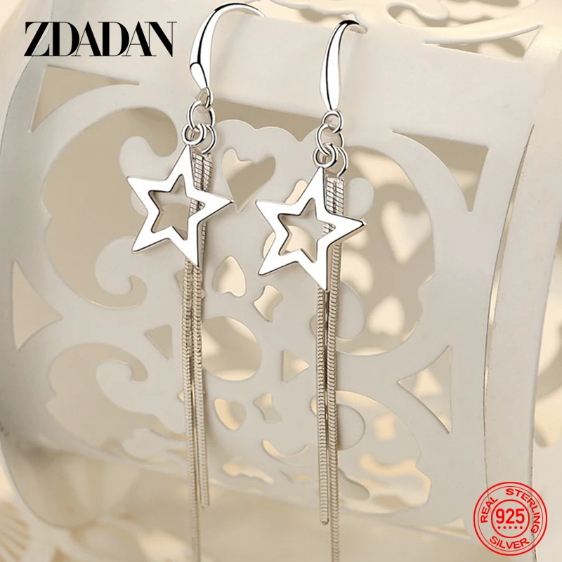 ZDADAN 925 Sterling Silver Star Tassel Long Dangle Earrings For Women Fashion Party Jewelry Accessories Wholesale
ZDADAN 925 Sterling Silver Star Tassel Long Dangle Earrings For Women Fashion Party Jewelry Accessories Wholesale