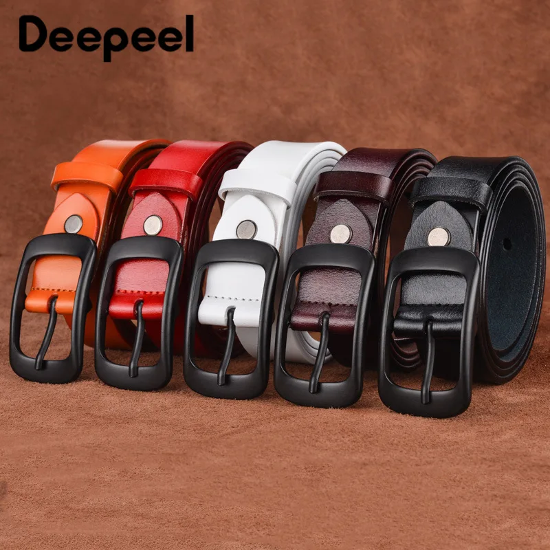 Deepeel 2.8X105/110/115cm Womens Belts Black Pin Buckle Genuine Leather Second Layer Cowhide Belt Wild Jeans Accessories YB230
Deepeel 2.8X105/110/115cm Womens Belts Black Pin Buckle Genuine Leather Second Layer Cowhide Belt Wild Jeans Accessories YB230