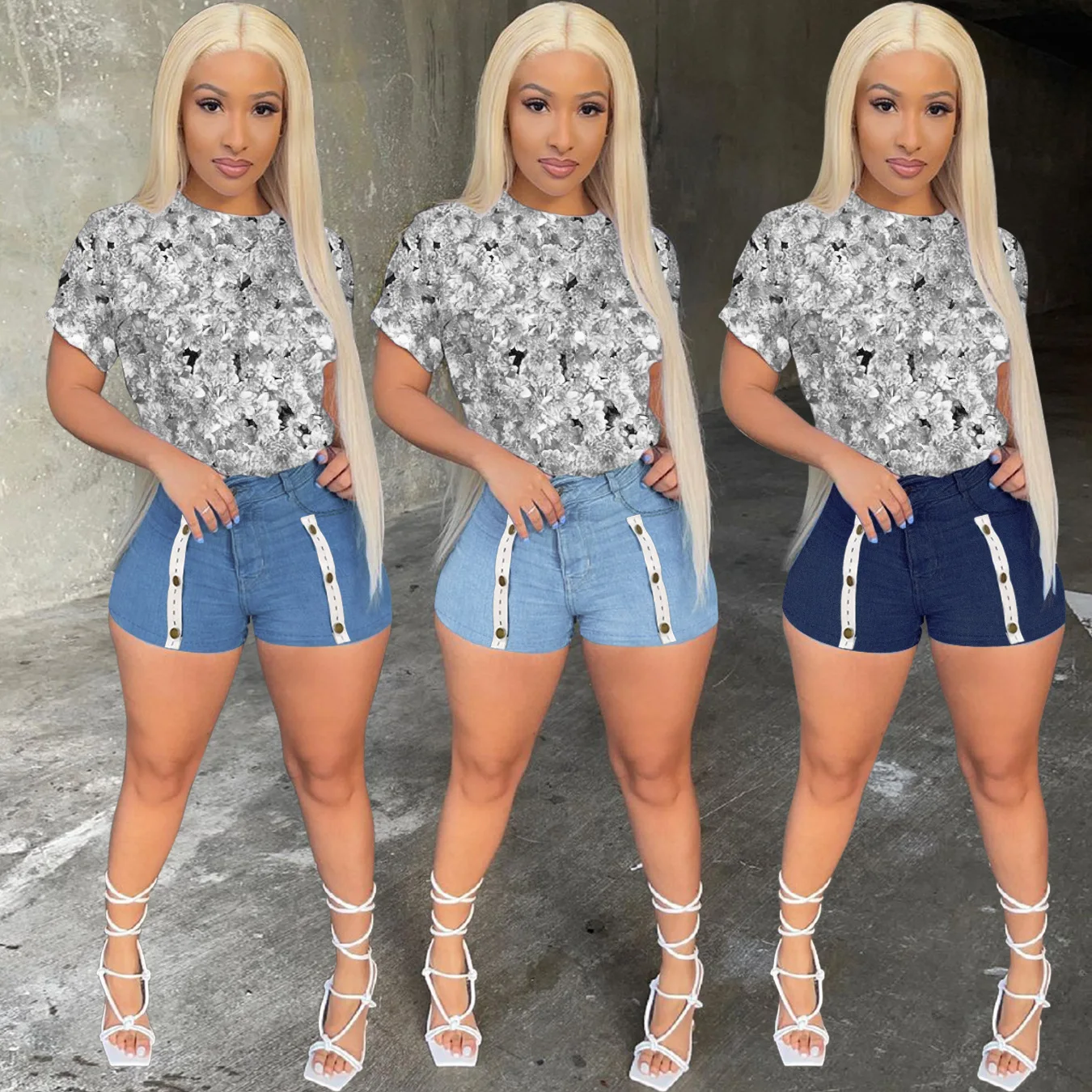 2021 New Hottest Women Jeans Shorts Buttons Patchwork High Waist Zipper Fly Pockets Straight Denim Shorts Summer
2021 New Hottest Women Jeans Shorts Buttons Patchwork High Waist Zipper Fly Pockets Straight Denim Shorts Summer