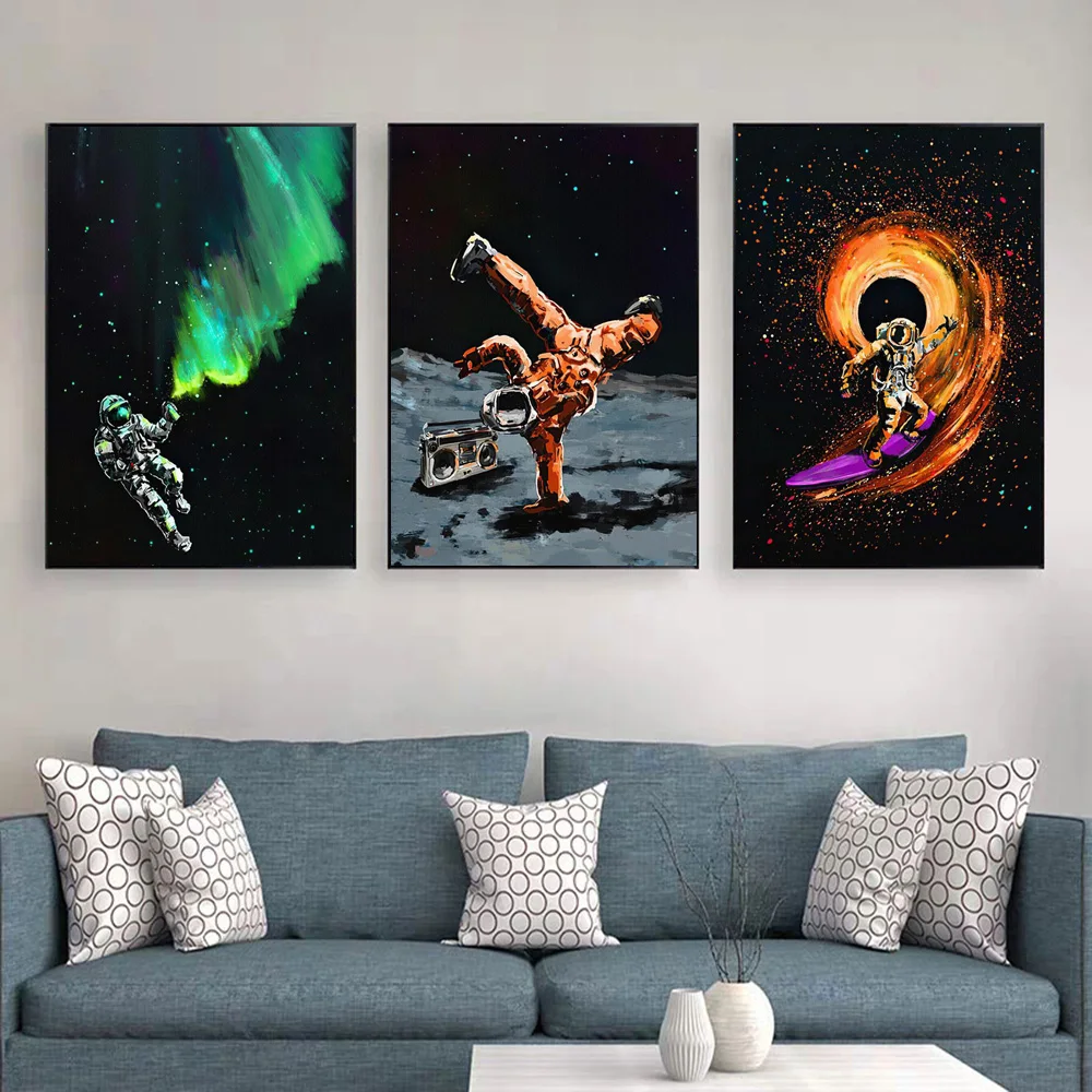 Abstract Hip Hop Spaceman Funny Wall Art Poster Painting Breaking Dance Astronaut Canvas Prints Mural Pictures For Room Decor
Abstract Hip Hop Spaceman Funny Wall Art Poster Painting Breaking Dance Astronaut Canvas Prints Mural Pictures For Room Decor