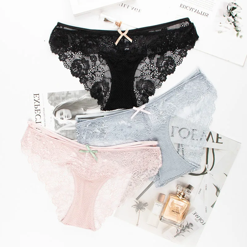 Roseheart женские модные синие розовые хлопковые кружевные трусики с бантом и низкой