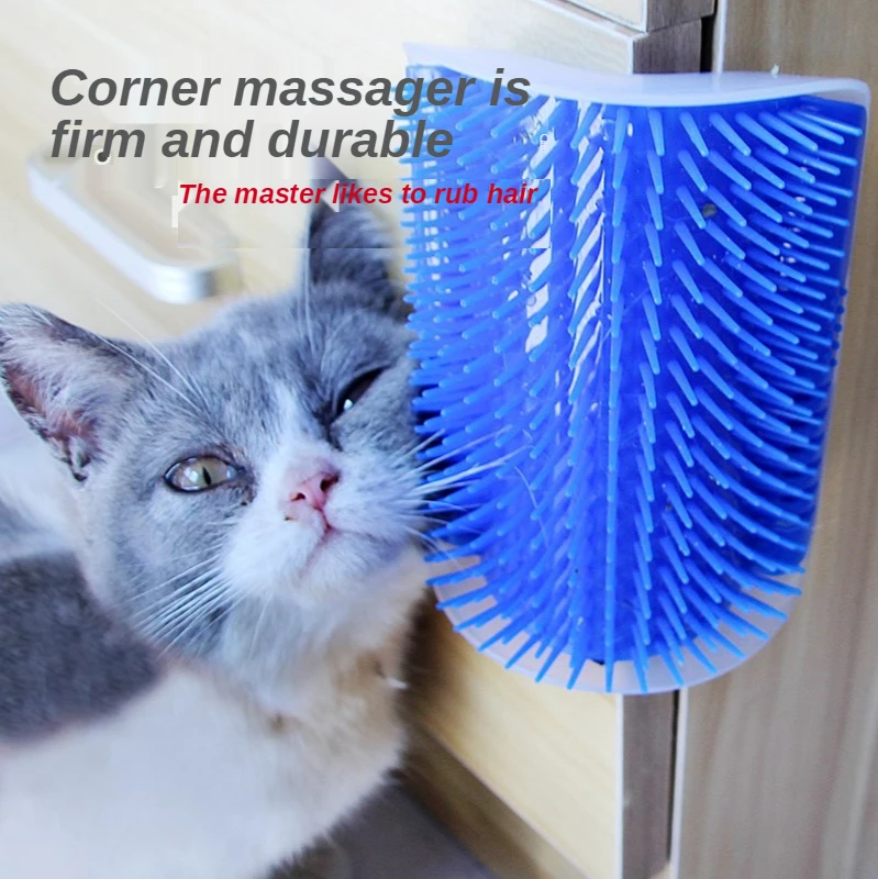 

Cat Massage Comb Kitten Self Grooming Scratcher Wall Corner Brush Cats Scratch Bristles Arch Toy Pet Plastic Hair Removal Tool