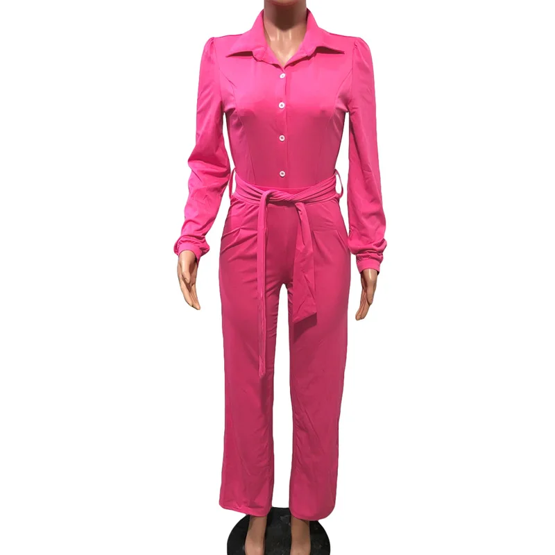 New Fashion Women Long Sleeve Turn Down Collar Long Sleeve Jumpsuits Chic Solid Regular Button Detail Shirt Jumpsuits
New Fashion Women Long Sleeve Turn Down Collar Long Sleeve Jumpsuits Chic Solid Regular Button Detail Shirt Jumpsuits
