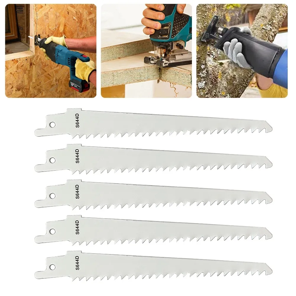 5 Pcs Saw Blades 150mm 6'' Reciprocating Saw Blades S644D For Wood Cutting Tools Accessories
5 Pcs Saw Blades 150mm 6'' Reciprocating Saw Blades S644D For Wood Cutting Tools Accessories