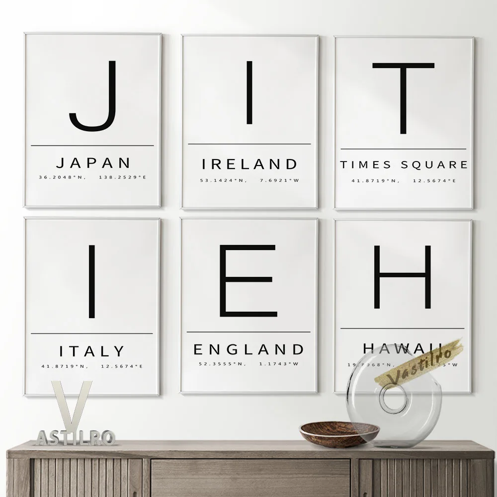 Text Typography Poster National Geography Wall Picture Japan Ireland Italy England Hawaii Times Square Minimalist Home Decor
Text Typography Poster National Geography Wall Picture Japan Ireland Italy England Hawaii Times Square Minimalist Home Decor