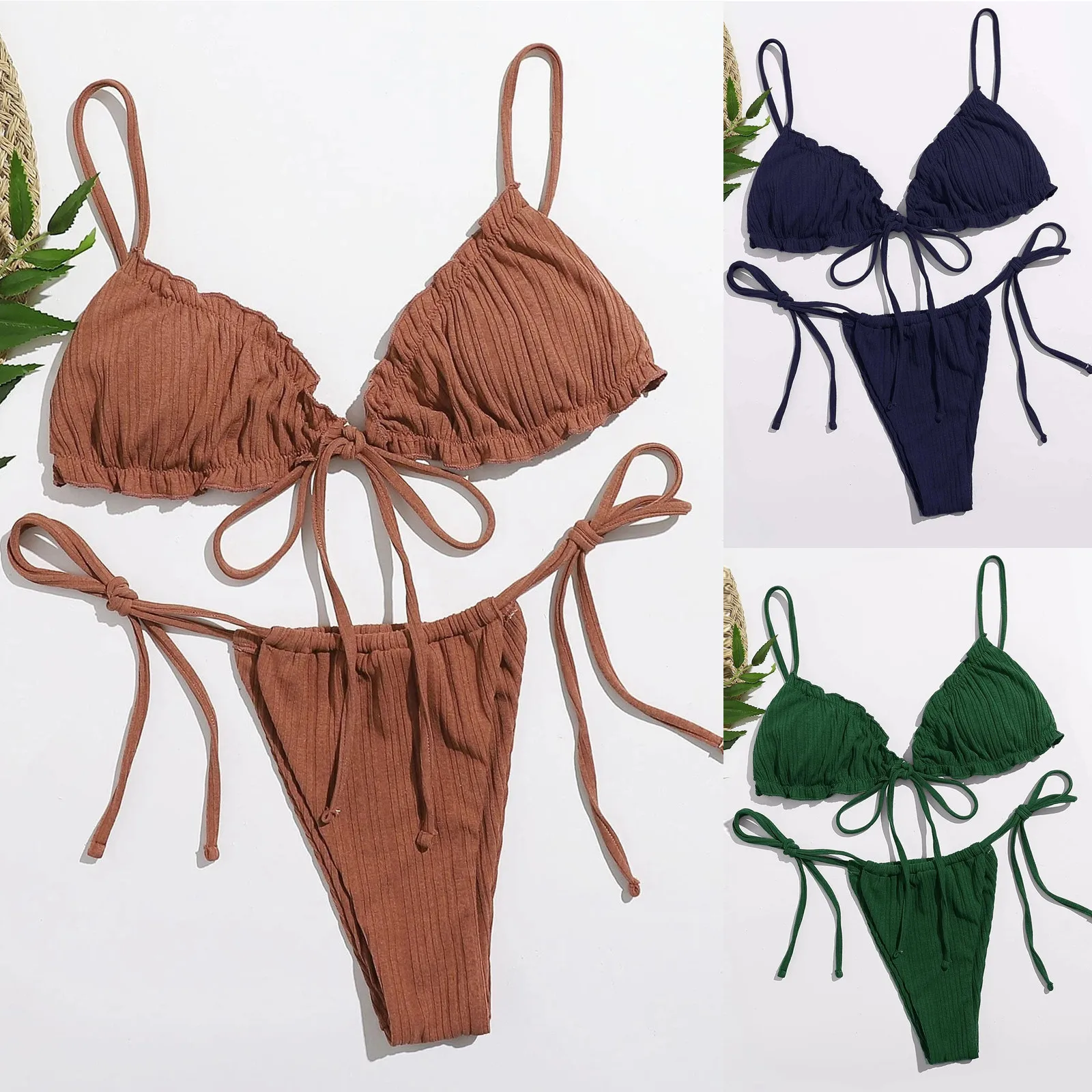 Two-Piece Swimsuit Women High Waist Bikini Mujer 2021 Los Más Vendidos Beachwear Solid Elegant Fashion Bathing Suit Sexy
Two-Piece Swimsuit Women High Waist Bikini Mujer 2021 Los Más Vendidos Beachwear Solid Elegant Fashion Bathing Suit Sexy