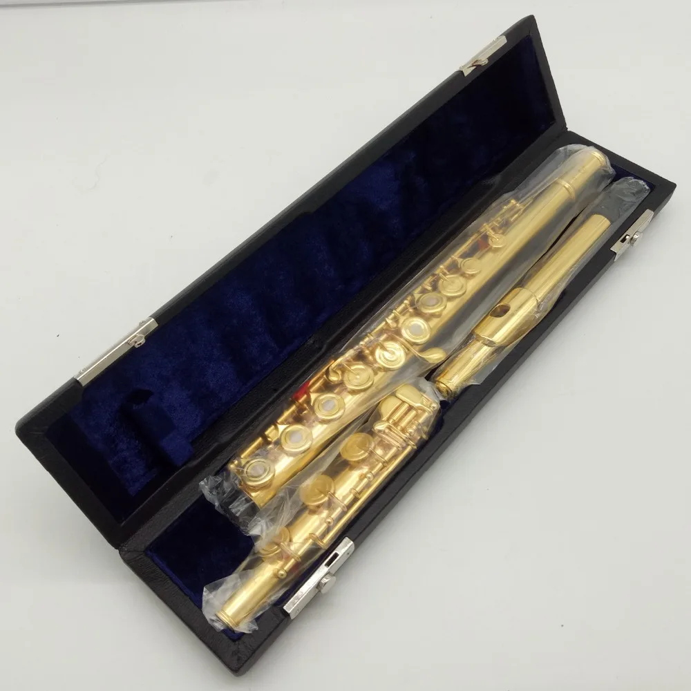 Professional Flute BC6020 Gold Plated Flutes French Button Split E Mechanism B Leg Flute 17 Holes Open
Professional Flute BC6020 Gold Plated Flutes French Button Split E Mechanism B Leg Flute 17 Holes Open