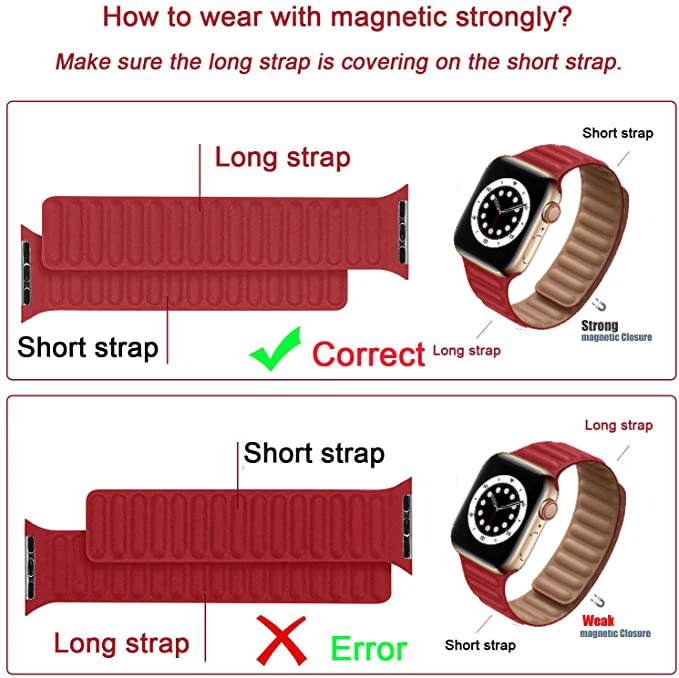 Leather Magnetic Loop For Apple Watch Band 42mm 38mm Correa Watchband For Apple Watch 44mm 40mm Strap Bracelet SE 6 5 4 3 2 1
Leather Magnetic Loop For Apple Watch Band 42mm 38mm Correa Watchband For Apple Watch 44mm 40mm Strap Bracelet SE 6 5 4 3 2 1