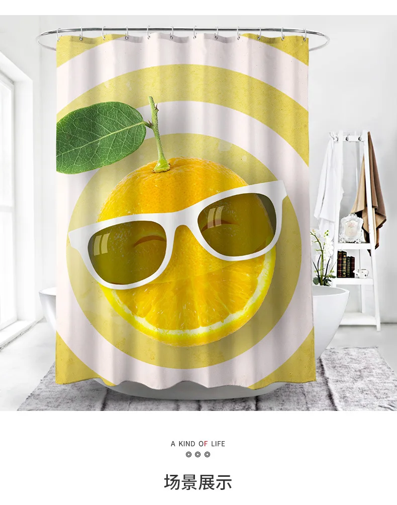 Easy Install Machine Washable Waterproof Polyester Bathtub Shower Curtain Digital Printed For Bathroom Fruits Pattern Curtains
Easy Install Machine Washable Waterproof Polyester Bathtub Shower Curtain Digital Printed For Bathroom Fruits Pattern Curtains